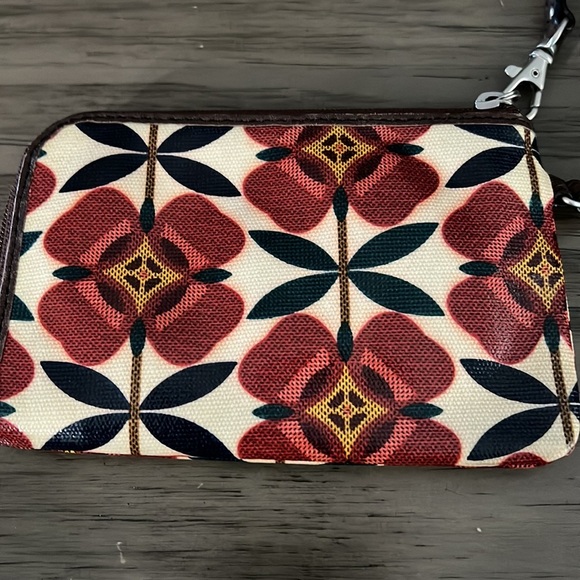 FOSSIL VINTAGE KEY-PER SMALL FLORAL WALLET - Picture 7 of 15